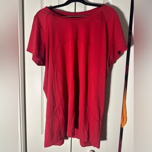 lululemon swiftly tech short sleeve athletica Red Short Sleeve Tee
